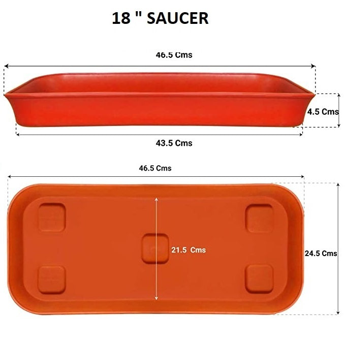 Rectangular Bottom Tray - Terracotta