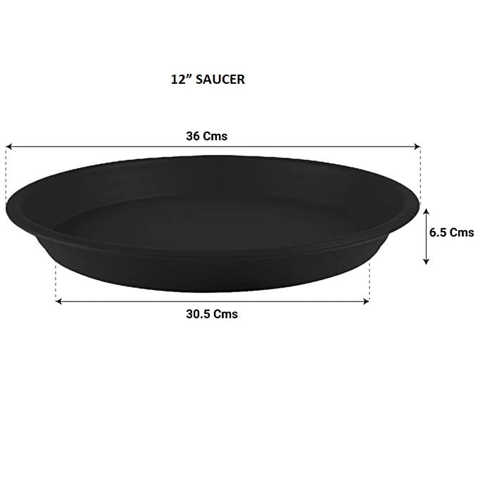 Round Bottom Tray - Black