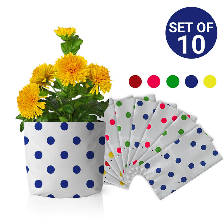 Premium Grow Bags -Dotted White