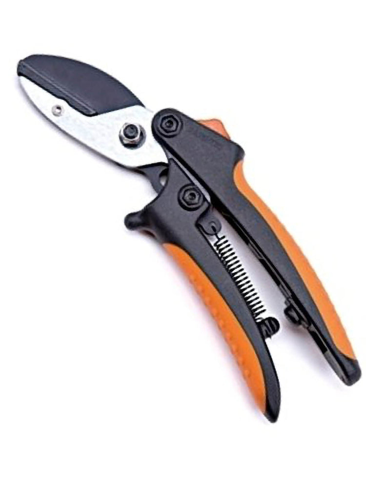 Stainless Steel Compound Anvil Pruner Black and Orange (Handle) color