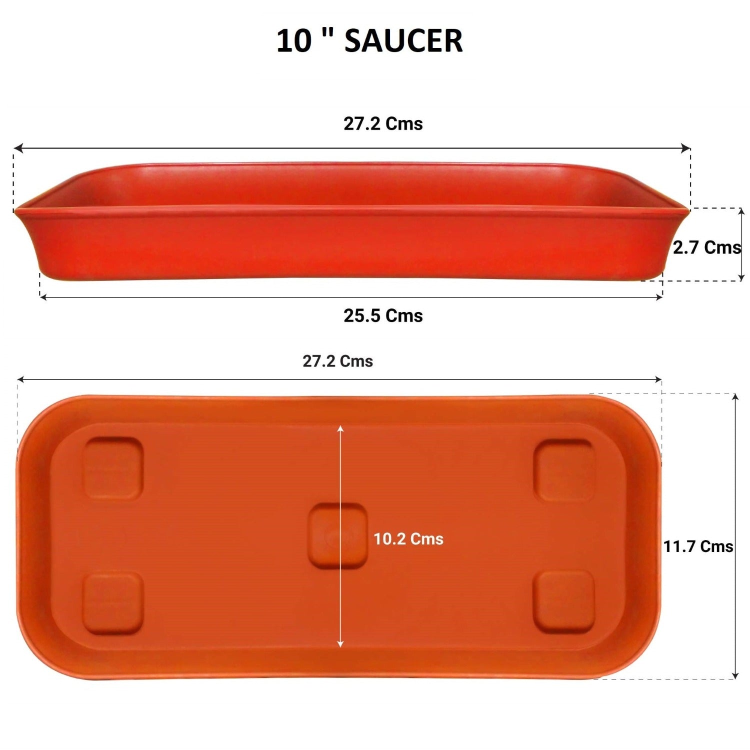 Rectangular Bottom Tray - Terracotta