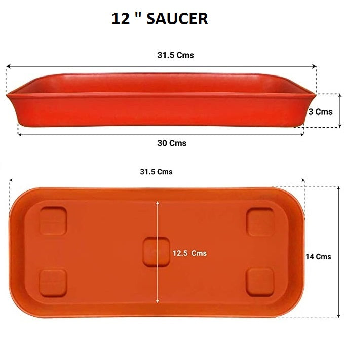 Rectangular Bottom Tray - Terracotta