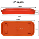 Rectangular Bottom Tray - Terracotta