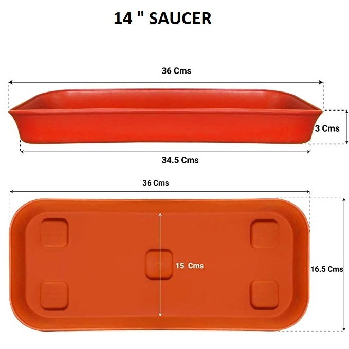 Rectangular Bottom Tray - Terracotta