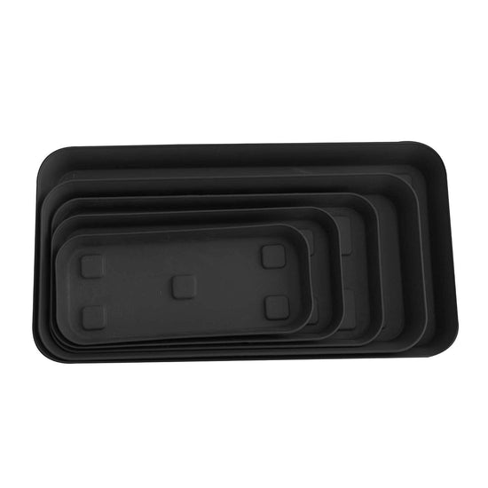 Galvanised Steel Rectangular Bottom Tray - Black Black color 