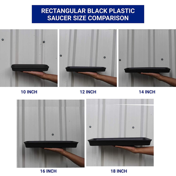 Rectangular Bottom Tray - Black