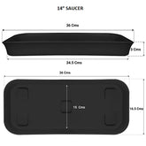 Rectangular Bottom Tray - Black