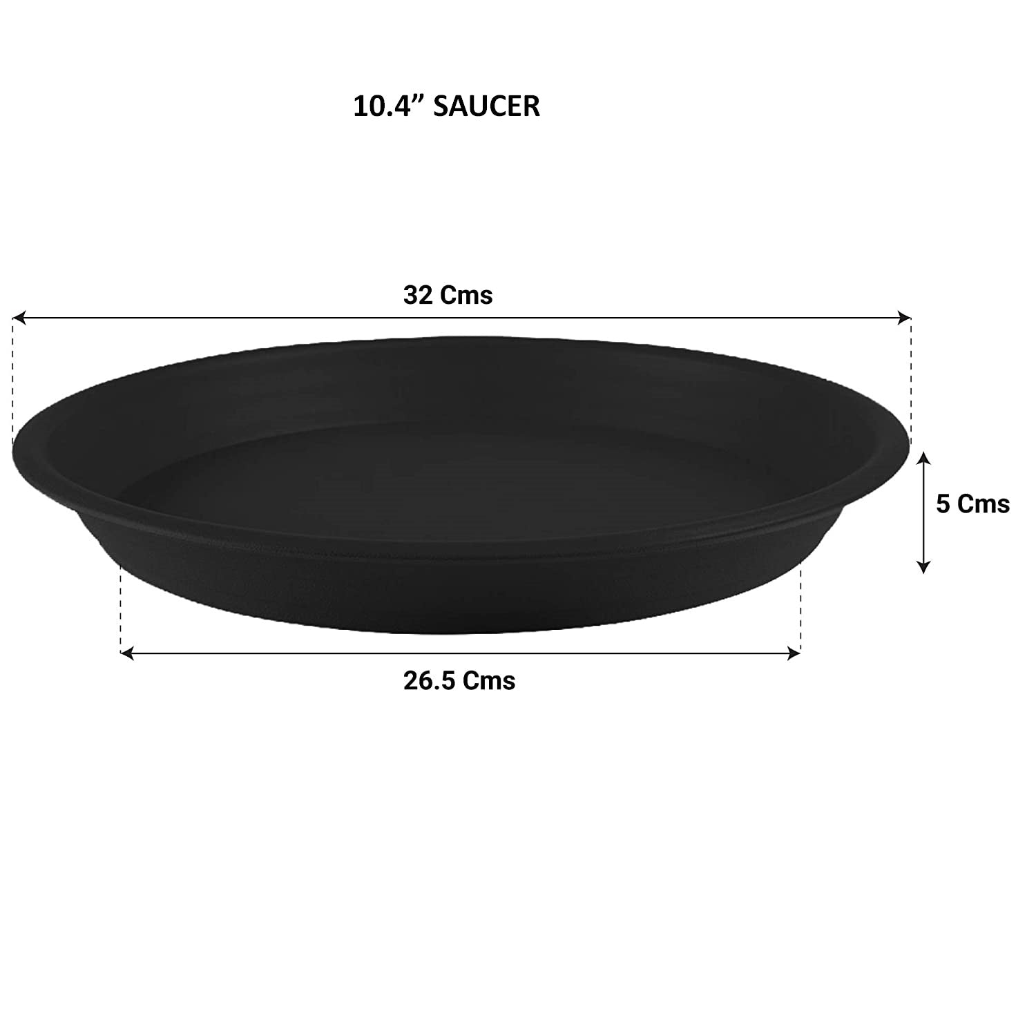 Round Bottom Tray - Black