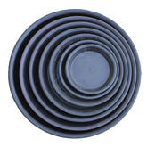 Plastic Round Bottom Tray - Black Black color 