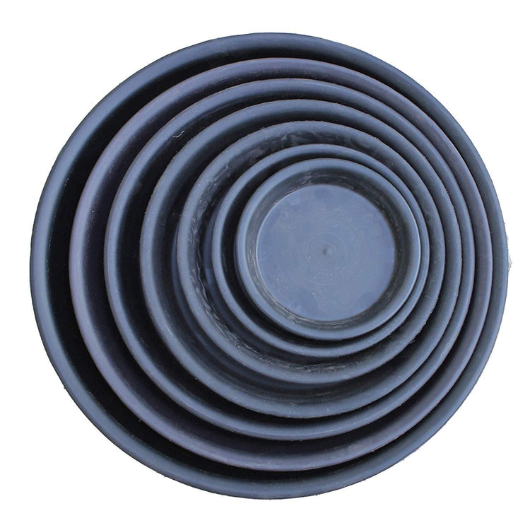 Plastic Round Bottom Tray - Black Black color 