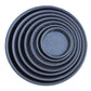 Plastic Round Bottom Tray - Black Black color 