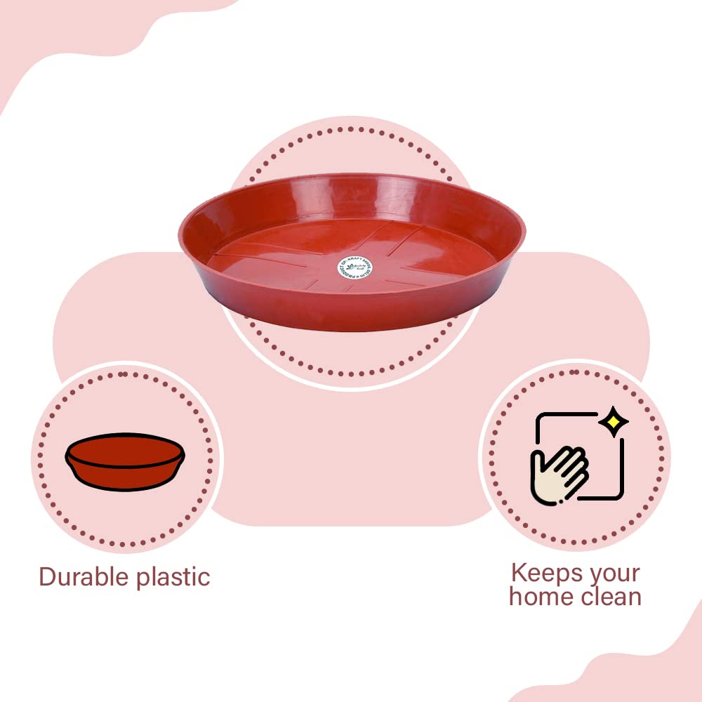 Round Bottom Tray 6"- Red
