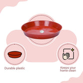Round Bottom Tray 6"- Red