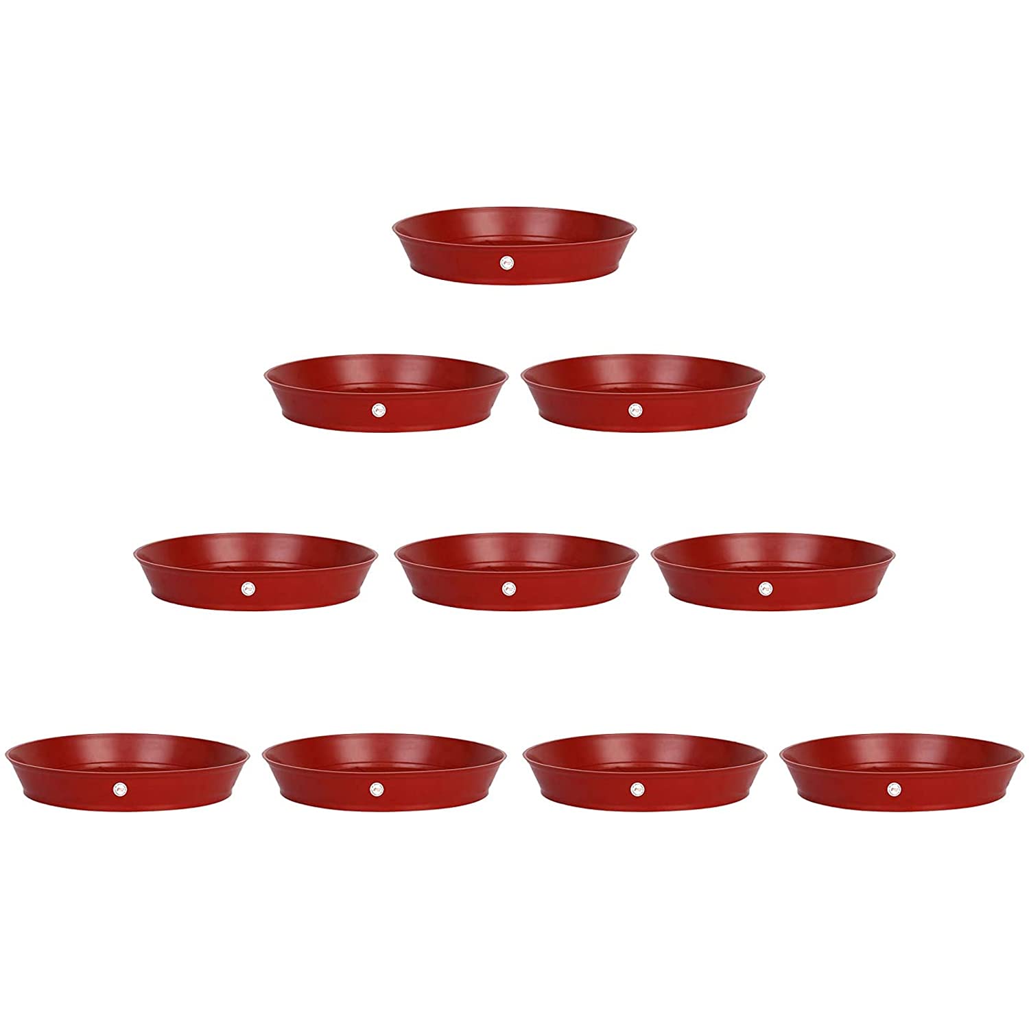Round Bottom Tray 6"- Red