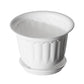 Plastic Jasmine Pot with Bottom Tray 10 " White color 