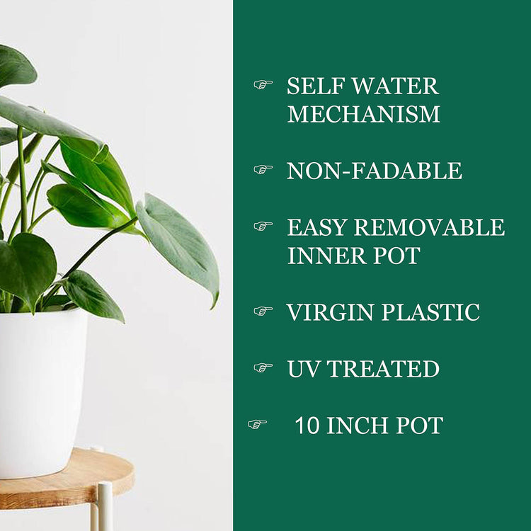 u shaped plant pot 10 " Self Watering U-Shape Plant Pot – Potclay
