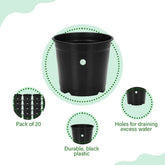 Standard Garden Pot 6" - Black
