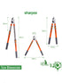Mild Steel with Chromium Plating Telescopic Bypass Lopping Shear Black and Orange (Handle) color 