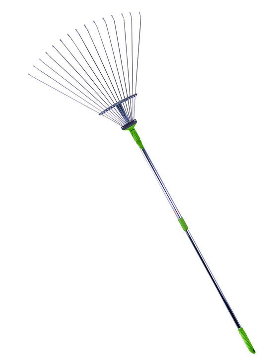 High Grade Steel Telescopic Metal Rake Small Variant - Green , Large Variant- Red and Black color 