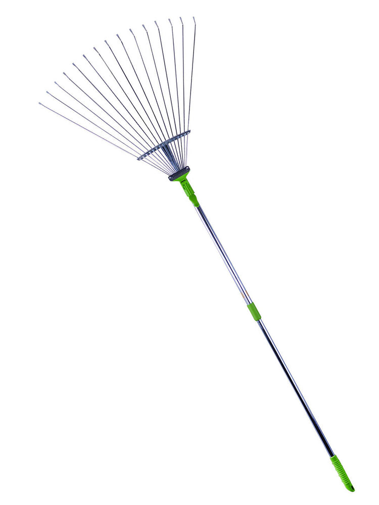 High Grade Steel Telescopic Metal Rake Small Variant - Green , Large Variant- Red and Black color 
