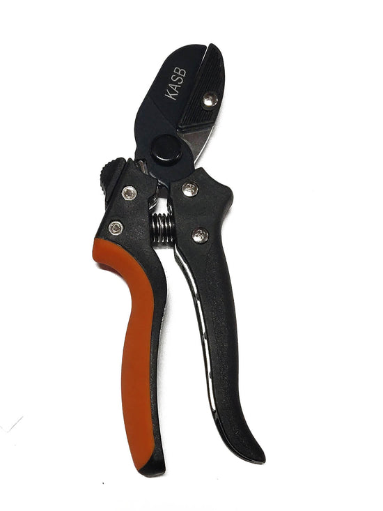 Stainless Steel Compound Anvil Pruner Black and Orange (Handle) color 