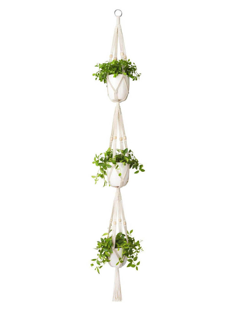 Macrame Pot Hanger - 3 Down