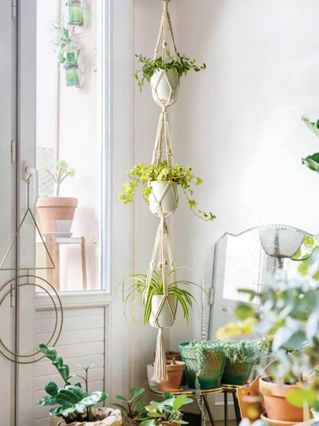 Macrame Pot Hanger - 3 Down