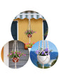 Macrame Pot Hanger - White Dot