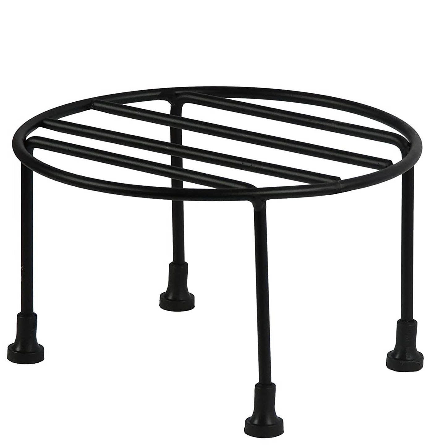 Steel Round Pot Stand Black color 