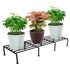 Galvanized Steel Rectangular Pot Stand - 8 Leg Black color 