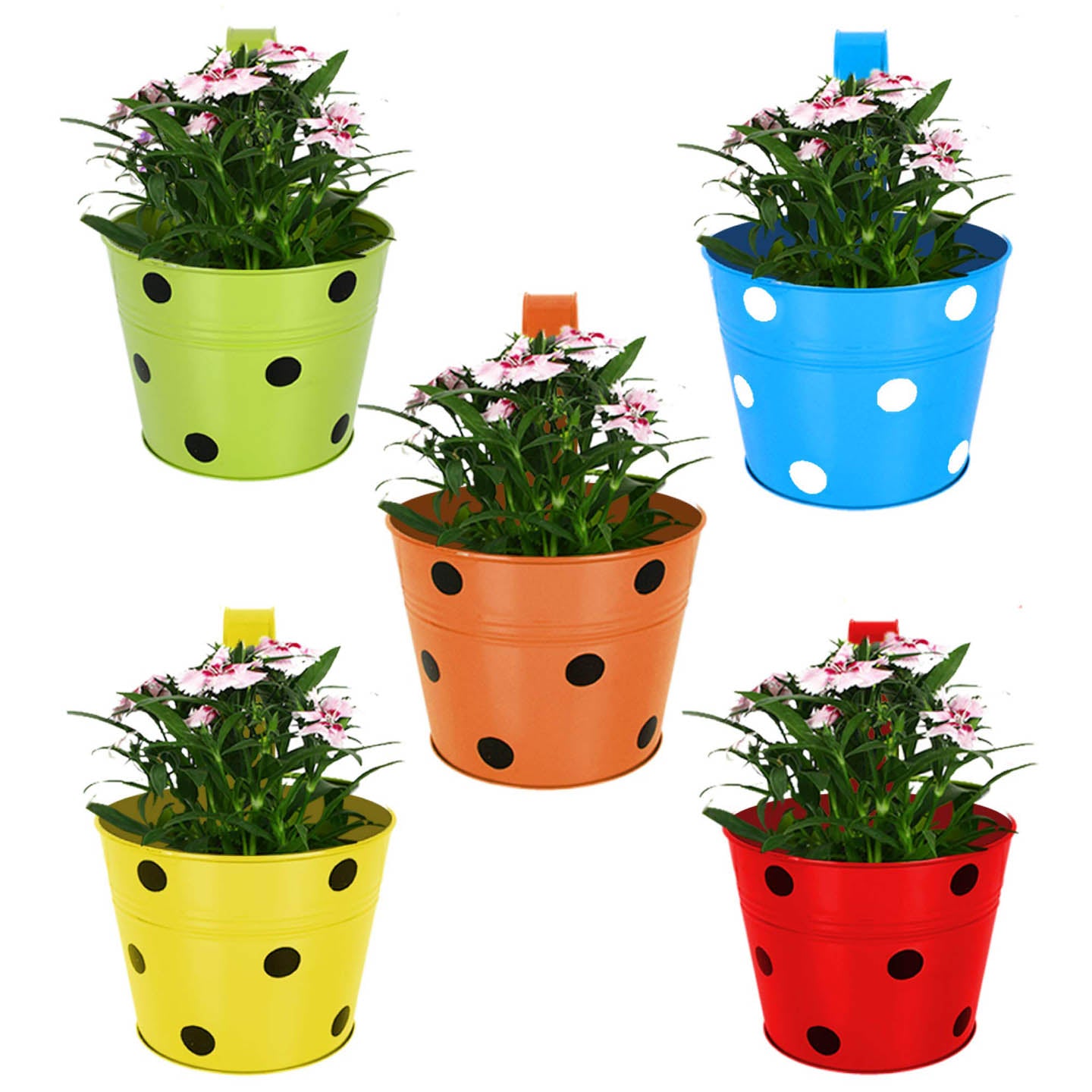 Dotted Metal Railing Planter