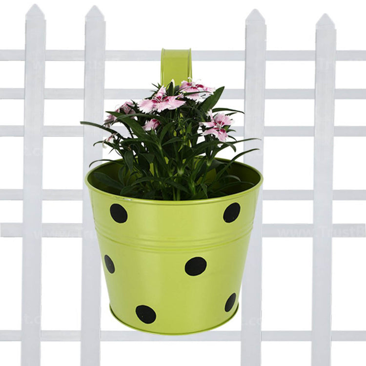 Dotted Metal Railing Planter