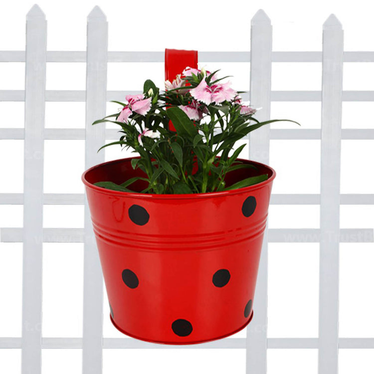 Dotted Metal Railing Planter