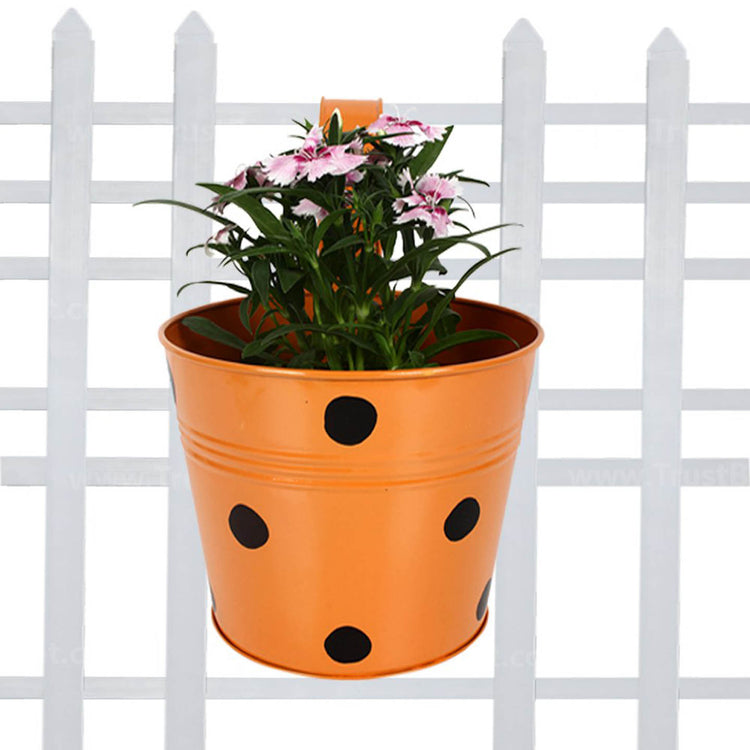 Dotted Metal Railing Planter
