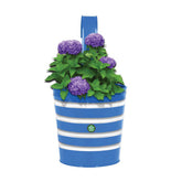 Striped Metal Railing Planter