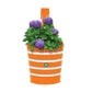 Striped Metal Railing Planter