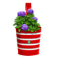 Striped Metal Railing Planter