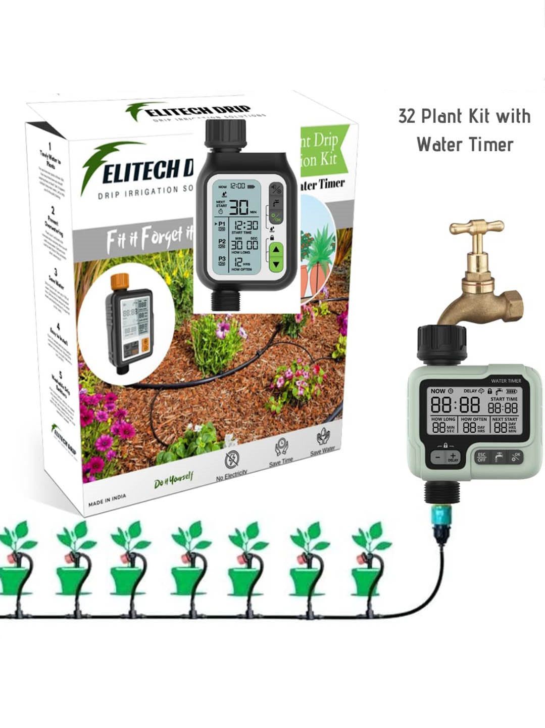 PVC Plastic Automatic Drip Irrigation Kit Mutliple color 