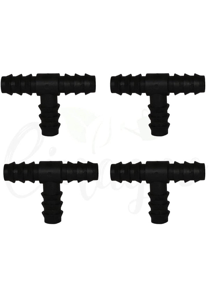 PVC Plastic Drip Irrigation Tee Connectors Black color 
