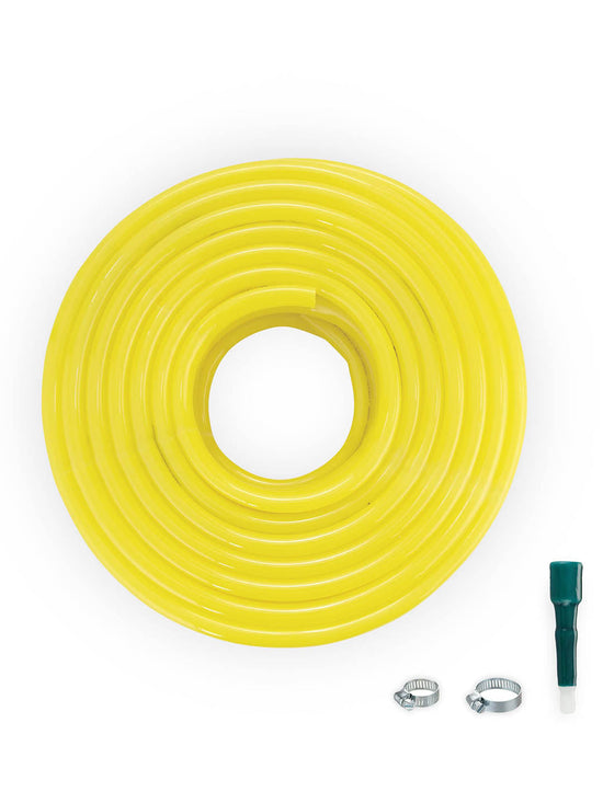 PVC Plastic Garden Water Hose w/Connector Yellow color 